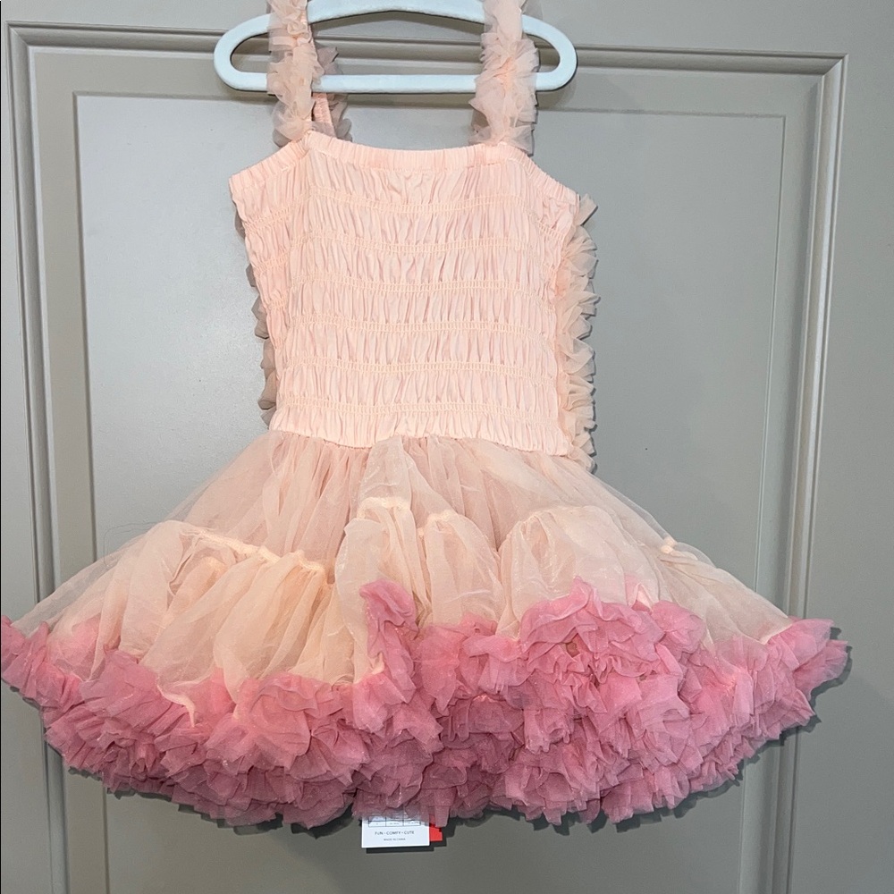 Pink Ruffled Tulle Dress - Picture 5 of 7